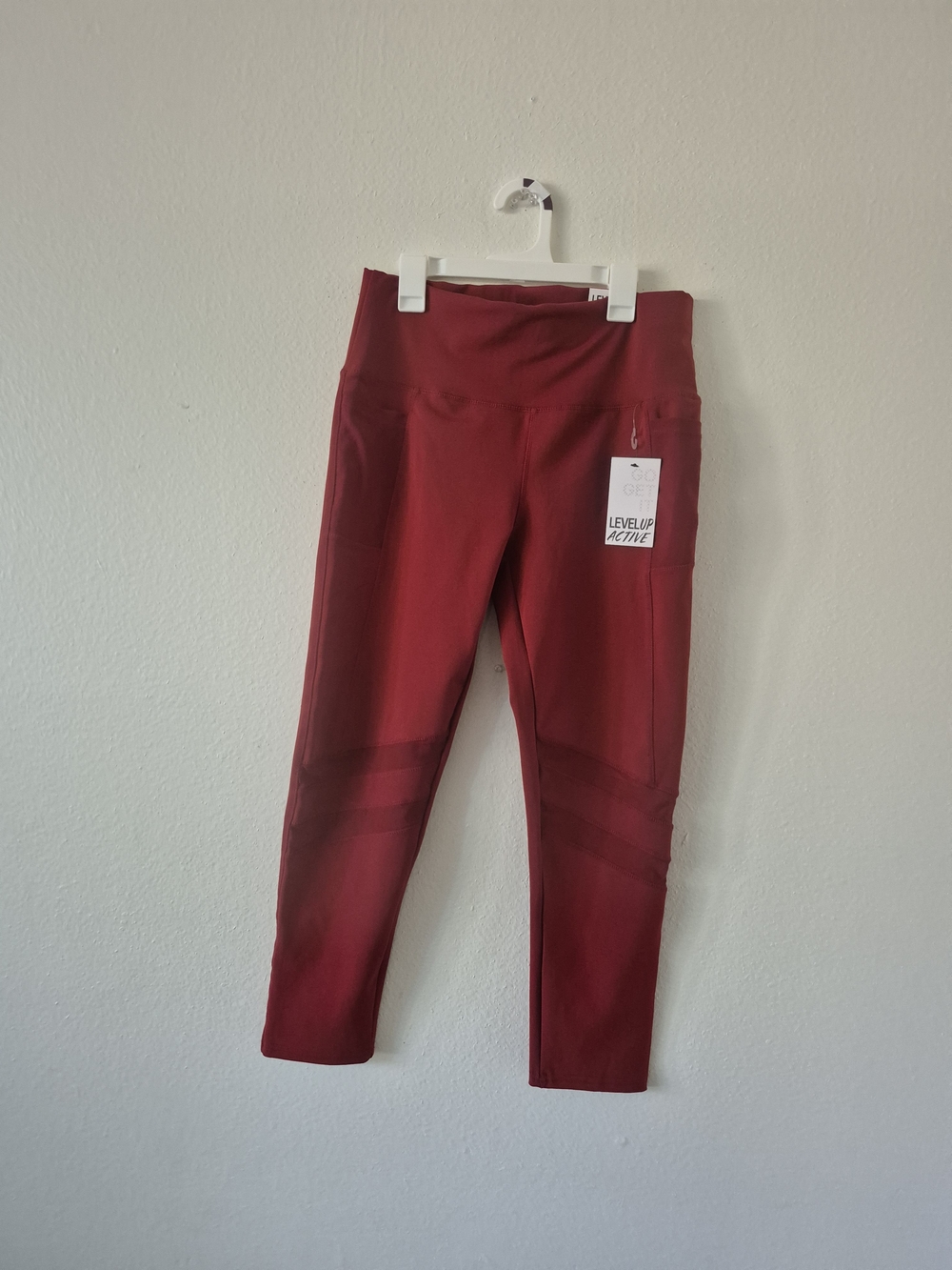 Women's Burgundy High-Waist Leggings